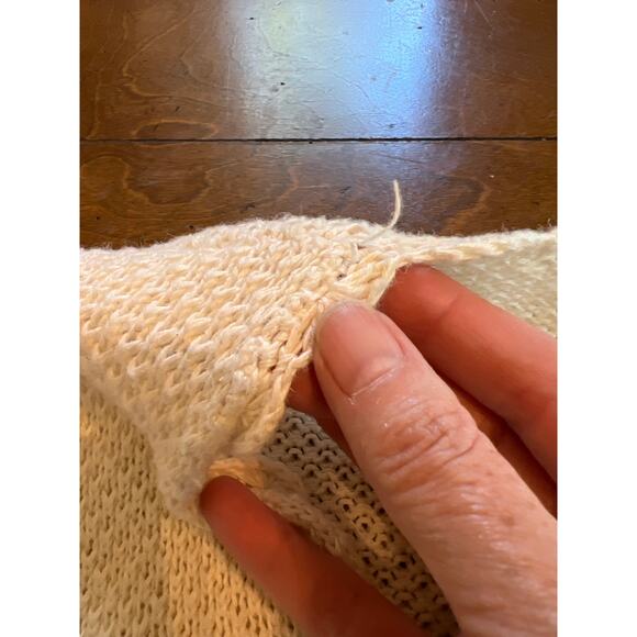 Vintage ecru button up cardigan sweater by Sheridan Square - Picture 11 of 11